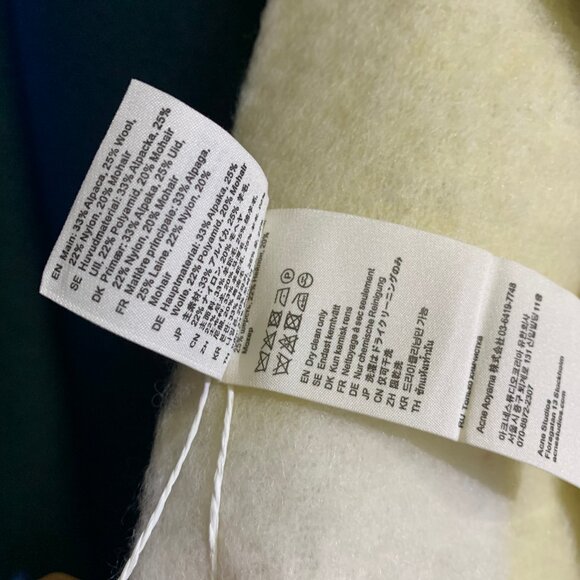 Acne Studios Yellow Check Scarf - Picture 5 of 5